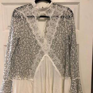 Free people size small lace free flow top